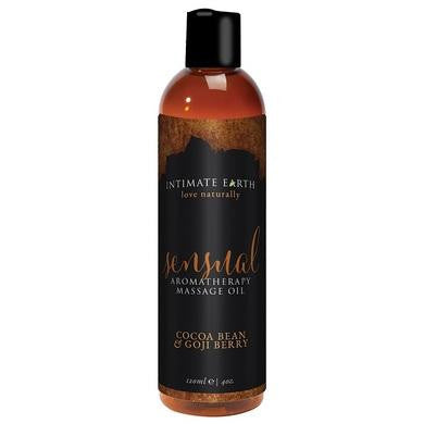 Sensual Aromatherapy Massage Oil - Cocoa Bean &  Goji Berry - 4 Oz. - 120 Ml