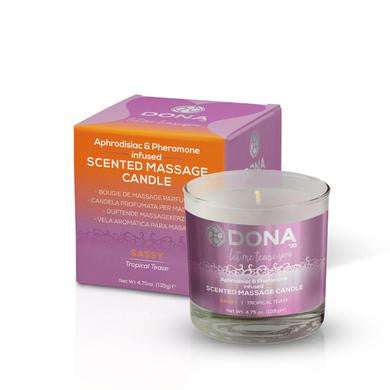 Dona Scented Massage Candle  Sassy Aroma - Tropical Tease - 4.75 oz.