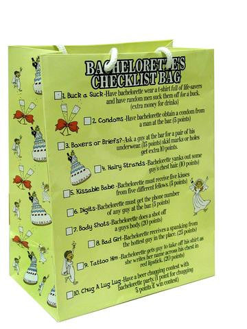 Bachelorette Checklist Gift Bag