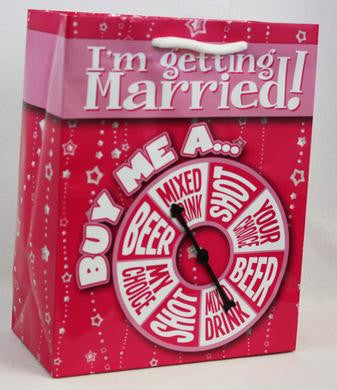 I Am Getting Married Bachelorette Spinner Gift Bag