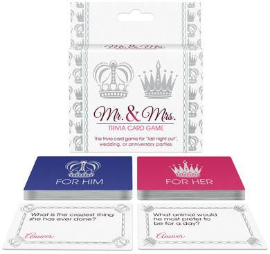 Mr. and Mrs. Trivia Card Game