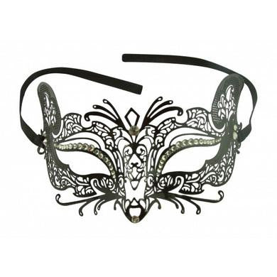 Venetian Cat Woman Black  Mask