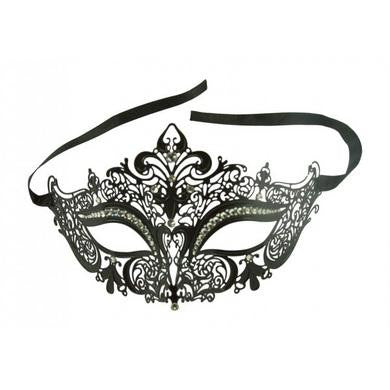 Venetian Burlesque Black  Mask