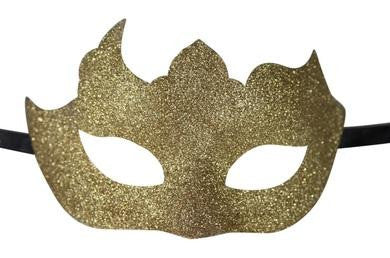 Glitter Gold Plastic Mask