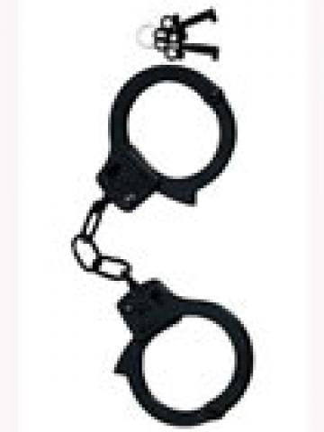 Double-Lock Police-Style Handcuffs - Black