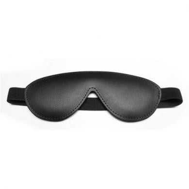 Bondage Basics Padded Leather Blindfold - Black