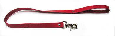 Bondage Basics Leather Leash - Red