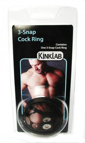 3 Snap Cock Ring - Leather