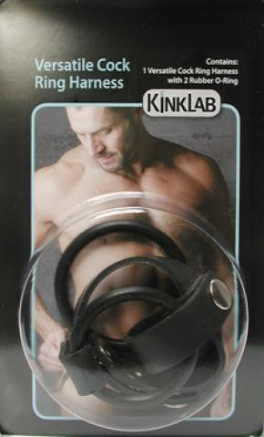 Versatile Cock Ring Harness - Rubber