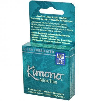 Kimono Micro Thin Ultra Lubricated Condoms - 3 Pack