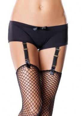 Garter Boyshort - Black  - Medium Large