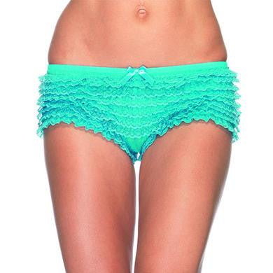 Lace Ruffle Shorts - Neon Blue  - One Size