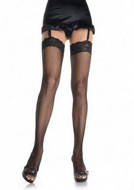 Fishnet Thigh Highs with Lace Top