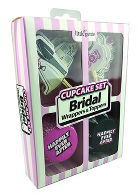 Cupcake Set - Bridal Wrappers and Toppers