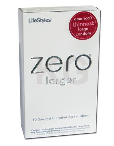 Lifestyles Zero Larger Lubricated Condoms - 10 Pack