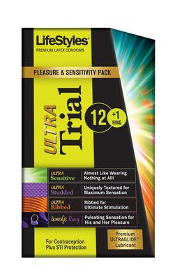 Lifestyles Ultra Trial 12 Condoms Plus 1 Vibrating Ring