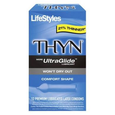 Lifestyles Thyn Lubricated Condoms - 12 Pack