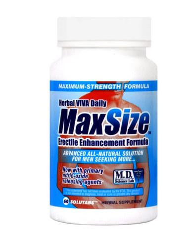 Max Size 60 Count Bottle Each