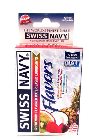 Swiss Navy Variety Flavor -  5 Ml Sachets - 12 Count Box