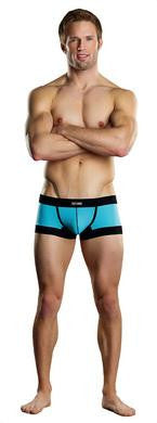 Sport Short Athletic Mesh -  Turquoise and Black - Medium