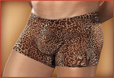 Pouch Short Nylon-Lycra Animal Brown Leopard-Large