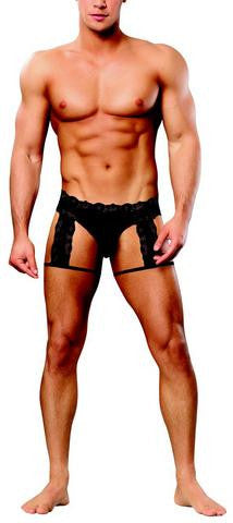 G-String Garter Short - Black - Small-Medium