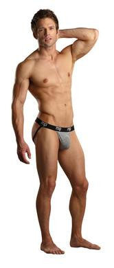 Heather Rib Jock - Grey  - Large-extra Large