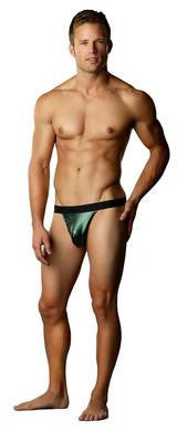 Matte Metallic Thong Green L-xl