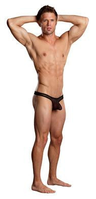 Euro Male Mini Pouch Thong -  Black - Small-medium