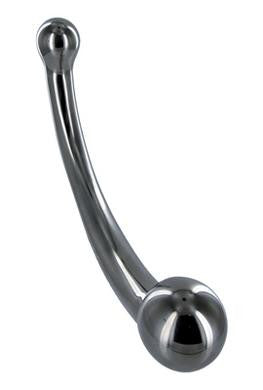 Chrome Crescent Dual Ended Dildo