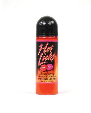 Strawberry Hot Licks Sensuous Lickable Warming Lotion - 4 oz.