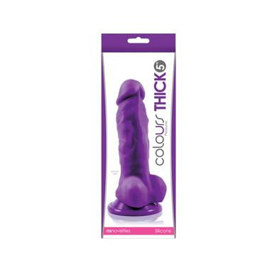 Colours Pleasures Thick 5 Inch Dildo - Purple