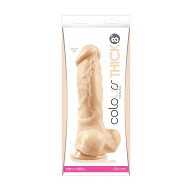 Colours Pleasures Thick 8 Inch  Dildo - White