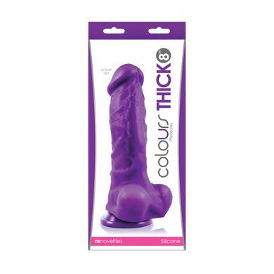 Colours Pleasures Thick 8 Inch Dildo - Purple