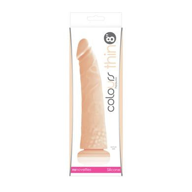 Colours Pleasures Thin 8 Inch Dildo - White