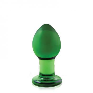 Crystal Premium Glass Plug - Medium - Green