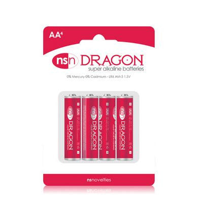 Dragon - Alkaine Batteries - AA - 4 Pack