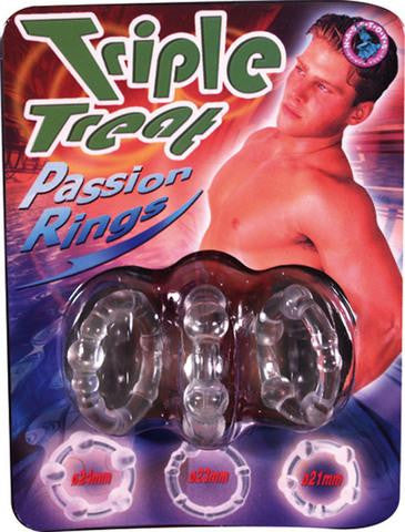 Triple Treat Passion Rings - Clear