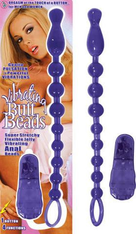 Vibrating Butt Beads - Purple