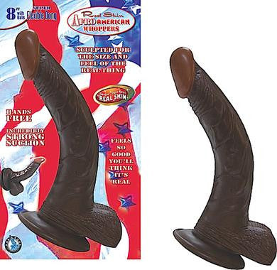 Afro American Whoppers 8 Inch with Balls - Brown