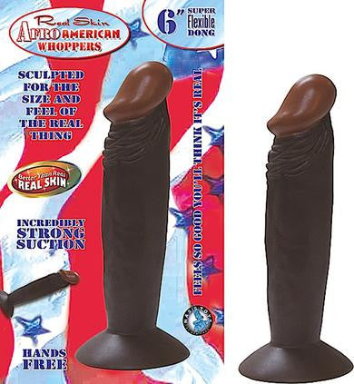 Afro American Whopper 6 Inch Dong - Brown