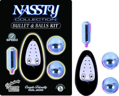 Nassty Collection Bullet and Balls Kit - Black