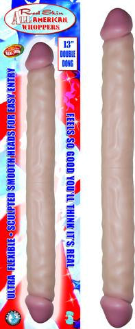 All American Whopper Double Dong 13 Inch Flesh