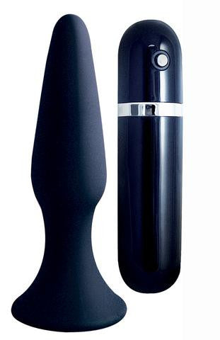 My 1St Silicone Surge Vibrating Buttplug - Black