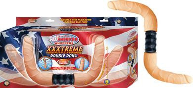 Latin American Whoppers  Xxxtreme Vibrating and Fully  Bendable Double Dong - Flesh