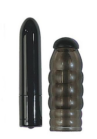 3 Speed Bullet With Orgasmic Stimulator Swirl - Black