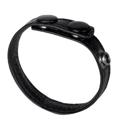 The Macho Collection 3-Snap Cock Ring - Black