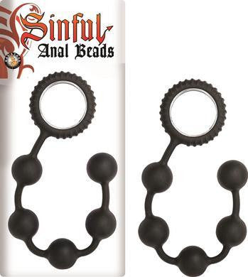 Sinful Anal Beads - Black