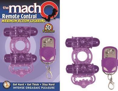 The Macho Remote Control  Cockring - Purple