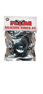 Ram Silicone Rings Black 3 Rings Each